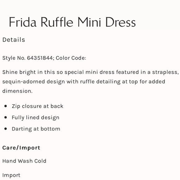 FREE PEOPLE FRIDA BRONZE SEQUIN RUFFLE BUST MINI STRAPLESS PARTY COCKTAIL DRESS - Picture 4 of 17